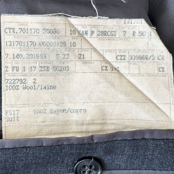 Vintage Z Zegna Charcoal Gray 100% Wool Blazer – Swiss Tailored 90s Elegance - Picture 8 of 8